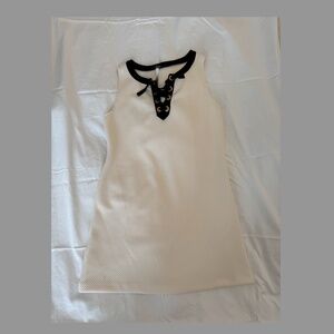 Kensie-Women's Large Quilted Cream Dress